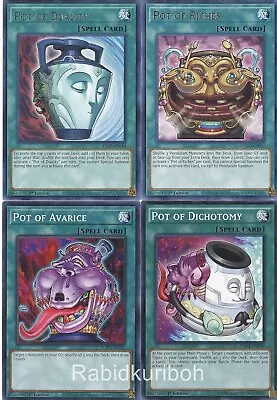 Yugioh Pot Of Duality + Avarice + Dichotomy + Riches • $5.95