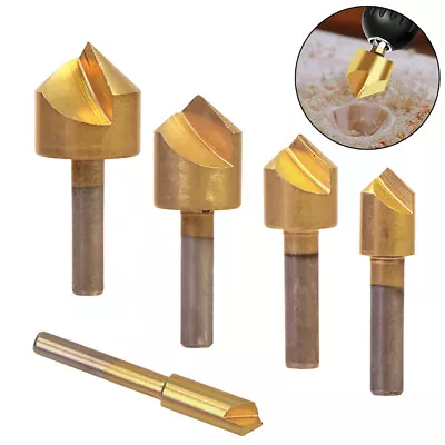 Countersink Hole Marker Drill Bit Tool Set Deburring Metal Woodworking Hex Shank • £3.95