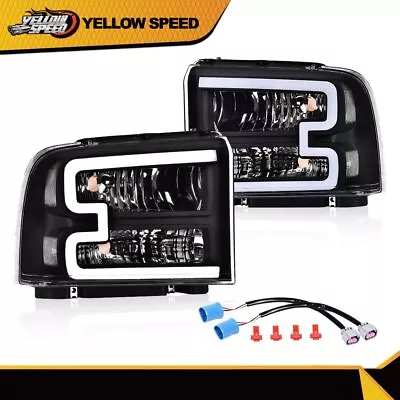 Clear/Black LED DRL Headlights Fit For Ford F250 F350 F450 F550 05-07 Super Duty • $82.99