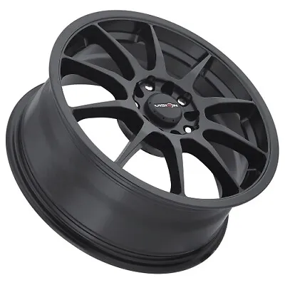 15x6.5 Vision 425 Bane Matte Black Wheels 4x100/4x4.5 (38mm) Set Of 4 • $537.88