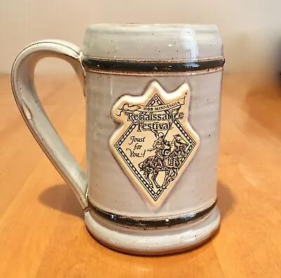 '88 DENEEN POTTERY Minn. Renaissance Stein Mug W/Knight Jousting On Horse 16oz • $18