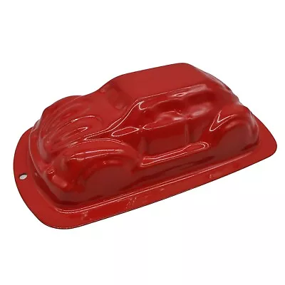 Metal Mini Vtg Car Automobile Cake Muffin Cherry Red Aluminum Baking Mold Hang • $9.99