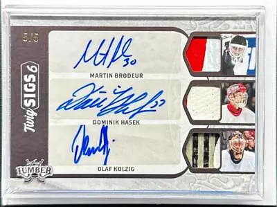 2021-22 Leaf Lumber Brodeur Hasek Kolzig Fuhr Twig Sigs 6 Stick Auto #5/5 • $102.50