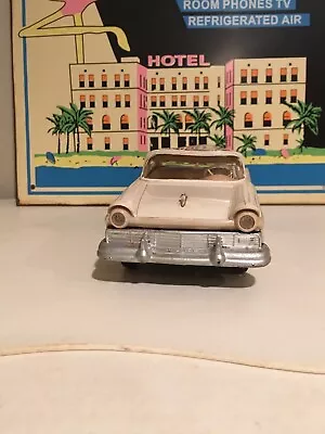 1957 AMT Ford Fairlane 500 2Dr. HT. Friction Promo Model Car Tan/White/Tan Color • $38.99