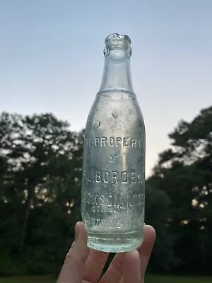 P. L. Borden Jackson Miss/ Mississippi Straight Sided Soda Bottle • $18