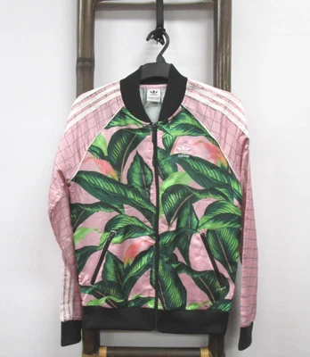 $24.99 • Buy Adidas Pink & Green Long Sleeve Activewear Warm Up Jacket Youth Size 6 RRP$75