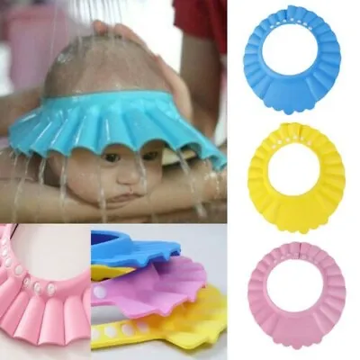 £2.03 • Buy Adjustable Baby Kids Shampoo Bath Shower Hat Cap Wash Hair Waterproof Shield