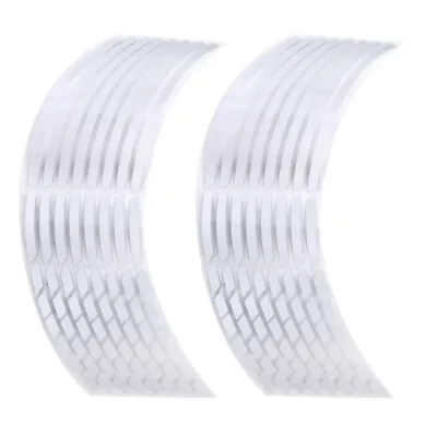 16 Strips Motorcycle Car 17 -19  Wheel Stickers Reflective Rim Stripe Tape Decal • $6.26
