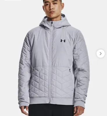 Under Armour Reactor ColdGear Performance Hybrid Puffer Jacket Men’s Sz XL Gray • $51.15