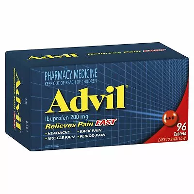 $26.95 • Buy Advil Ibuprofen 200mg Easy To Swallow Tablets Relieves Pain Fast 96 Pack