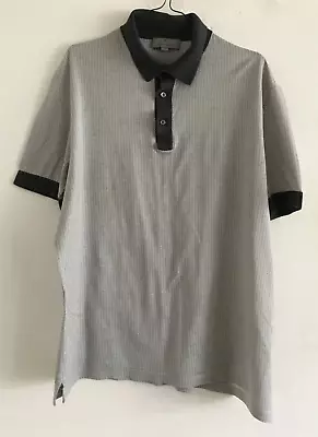 Canali Mens Small Lined Patterned  Polo Shirt Size Xl(44) • £24