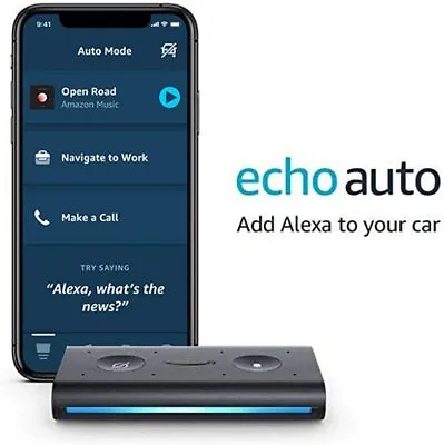 $72 • Buy Amazon Echo Auto Smart Speaker – Add Alexa To Your Car Far-field Voice Control