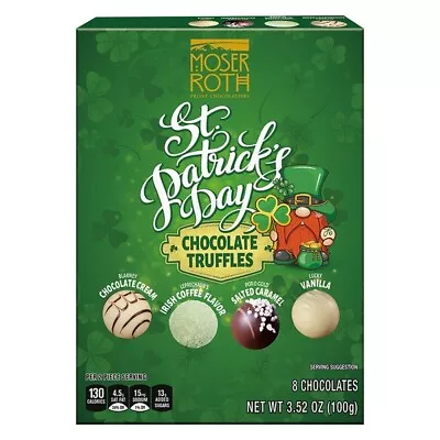 2 Boxes Moser Roth St Patrick's Day Chocolate Truffles 8 Piece Box • $7.49