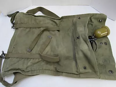 US WW2 Water Carrying Bag 5 Gal Canvas Dated 1945 Collapsible W/ Spigot • $84.95