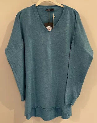 $29.99 • Buy NWT Sundance Catalog Soft Teal V Neck Long Sleeve “Lydelle Sweater” Size XL $98