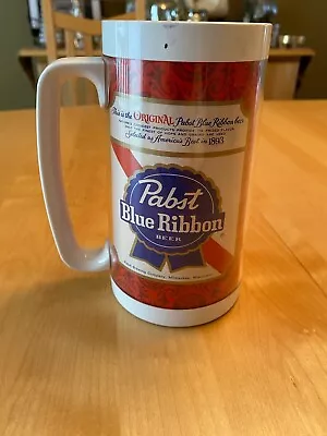 Thermo Serv Pabst Blue Ribbon Beer Insulated Mug USA Vintage West Bend 16 Oz PBR • $11.99