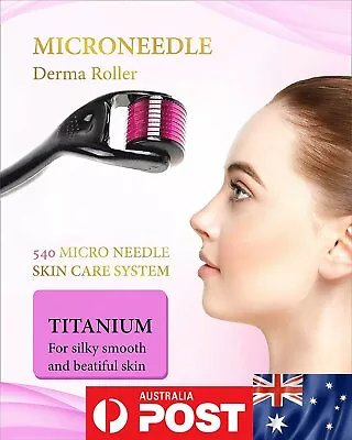 540 Derma Roller Titanium Micro Roller Needles Skin Care Tool  0.25-1.5mm • $12.99