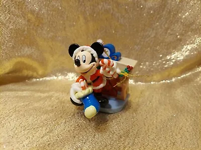 Mickey Mouse Ornament Disney Santa Clause Chimney Gift Christmas Bulb Light • $11.25