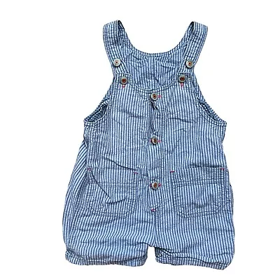 My Boy Sam Baby Blue 100% Cotton Overalls With Pockets Snap Closure 24 Months • $11.99