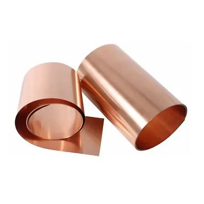 Width 50-100mm Thick 0.1 0.2mm Copper Sheet Roll Metal Foil Plate Length 1000mm • £10.99