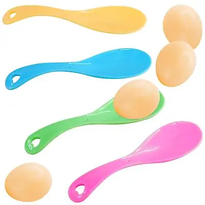 Egg And Spoon Race Game Easter Kids Outdoor Garden Sports Fun Balance Retro Game • £6.59