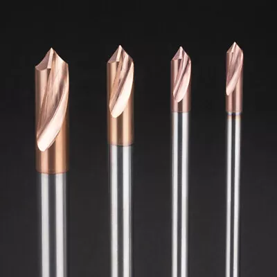 Straight Shank Carbide End Mill 4 Flute 90° Chamfering Milling Cutter 2mm-20mm  • $3.53