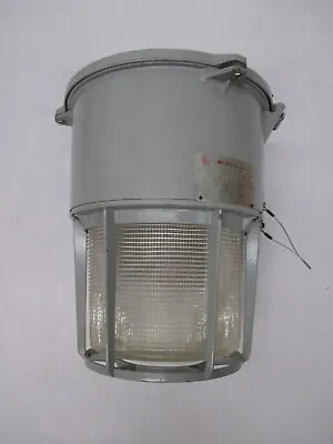 Vtg Holophane Johns-Manville Industrial Commercial Cage Ceiling Light Lamp 13.5  • $79.95