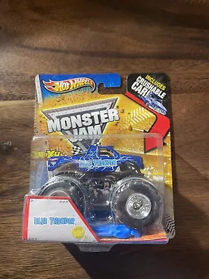 Monster Jam Blue Thunder 1st Edition CRUSHABLE CAR SERIES Hot Wheels 1:64 • $19.99