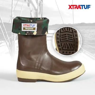 £64.99 • Buy XTRATUF Men's 12  Legacy Camo Lined Brown Sailing Deck Boots 22834G