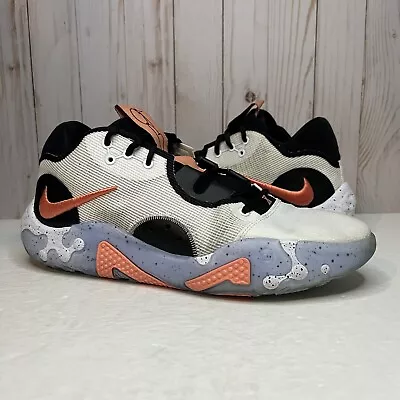 Nike PG 6 Fluoro White Black Bright Crimson Shoes DC1974-100 Men's Size 10 Worn • $40