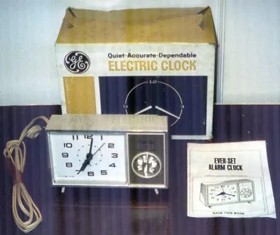 Vintage GE Ever Set Model 7342 Electric Alarm Clock New In Box • $21.99