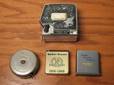Vintage Lot Of 4 Tape Measure Small Metal Lufkin Zippo Park Avenue • $20
