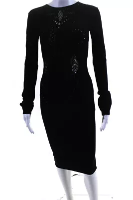 Versace Collection Womens Black Cut Out Abito Donna Jersey  Midi Dress Size 42 • $169.99