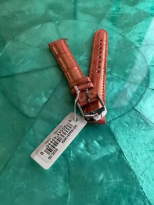 NEW MICHELE CORAL ALLIGATOR 16mm WATCH STRAP - MS16AA510654 • $53.99