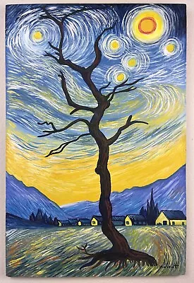 Vincent Van Gogh (Handmade) Oil On Canvas Signed & Stamped Painting • $450