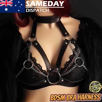 BDSM Erotic Bra Bondage Neck Collar Fetish Body Breast Harness Restraint Sex Toy • $22.99