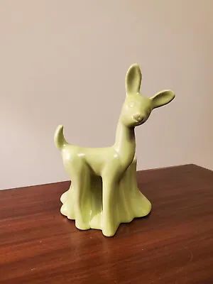 Vintage Haeger Pottery Light Green Deer Fawn Ceramic Planter 6.5” • $8