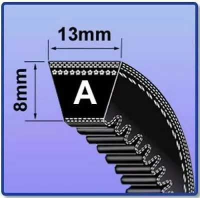 Ax A Section V-belt Sizes A16 - A46 V Belt 13mm X 8mm Vee Belt Cogged • £5.30