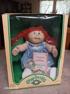 Coleco 1983 Cabbage Patch Kid In Box Redhead Girl  NEW  Original Box #3  On Head • $31