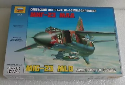 New Zvezda Mig-23 Mld Soviet Fighter Bomber Airplane Model Kit 1:72 Scale 7218 • $24.99