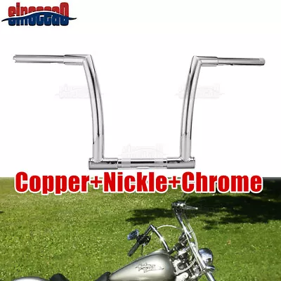 Chrome 12  Mini Ape Hanger Handlebars Z-Bar For Harley Dyna Softail Sportster XL • $114.99