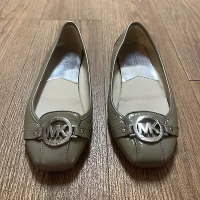 Michael Kors Shoes Women Size 9 M Fulton Leather Flats Greenish Gray Flats • $24.99