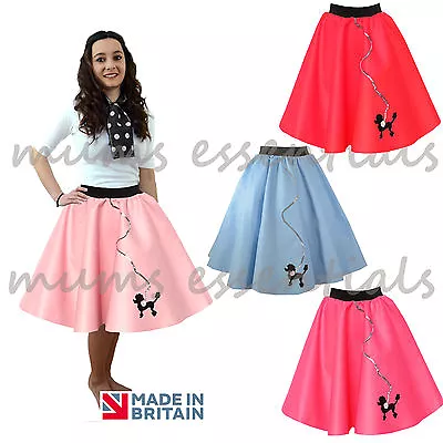 £16.99 • Buy 50s/60s Original POODLE SKIRT Felt Rock And Roll Plus Size ADULT Fancy Dress