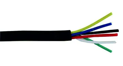  6 Core Alarm Cable Black OUTDOOR • £1.90