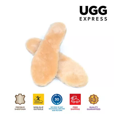 $20 • Buy Ugg Thick Winter Insoles Premium Australian Sheepskin Lambwools Warm Flexible
