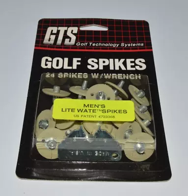 NEW Pkg Of 24 GTS 90650 Men's Lite-Wate Small Metal Thread Golf Shoe Spikes • $12.87