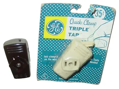 GE Cord Service Block Outlet Connector 3 Tap End Plug Vintage Mix Lot USA NOS • $9.25