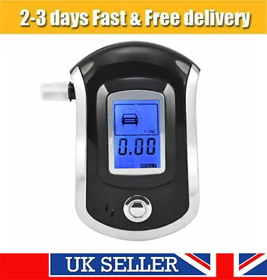 £10.99 • Buy UK Police Digital Breath Alcohol Analyzer Tester LCD Breathalyzer Test Detector