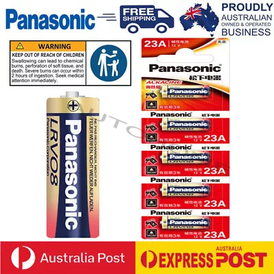 Genuine Panasonic A23 Alkaline Remote Batteries 12V LRV08 23GA MN21 23A Battery • $3.99