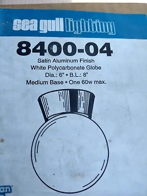 Aluminum Round Globe Flush Mount Ceiling Light Fixture Sea Gull MCM Vintage NOS • $25.46